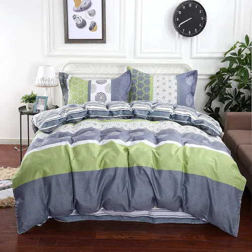 Vista 6 de Swanson Beddings Serene - Juego de cama de 3 piezas, 100% algodón: funda nórdica y dos fundas de almohada (tamaño Queen)