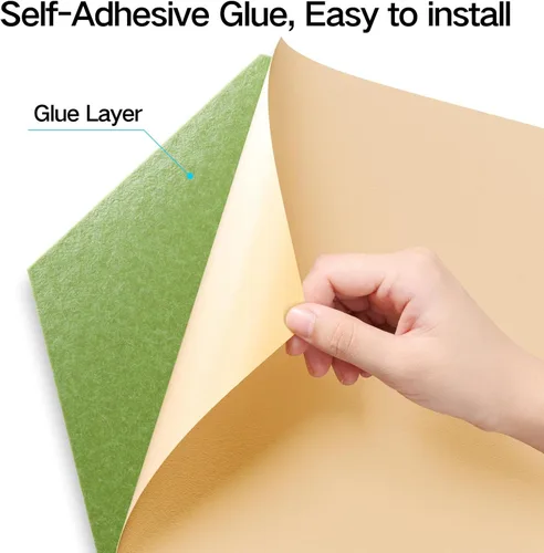 Vista 127 de Paquete de 12 paneles acústicos autoadhesivos de 12 x 10 x 0.4 pulgadas, paneles de espuma a prueba de sonido con alta densidad, elegante diseño