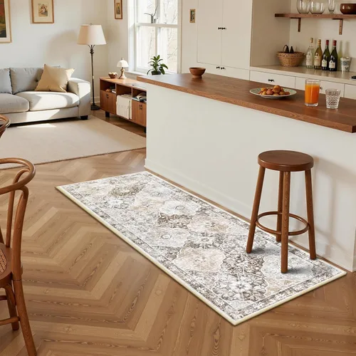 Vista 7 de Ileading Alfombras lavables para pasillo, 2 x 6, antideslizantes, para entrada, cocina, baño, dormitorio, lavandería, sala de estar, alfombra larga