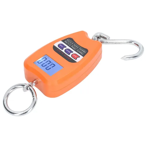 Vista 9 de Báscula colgante digital de 440 libras con pantalla LCD, multifuncional portátil de mano de 440.9 lbs de carga de mini grúa para colgar, adecuada