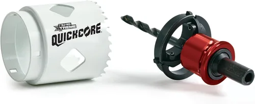 Vista 6 de Disston QUICKCORE - Juego de 28 piezas con 24 tamaños de sierra de agujeros incluidos, eje de cambio rápido y adaptador, parte E0100255, blanco (255)