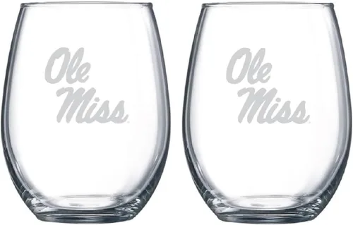 Vista 14 de RFSJ Juego de 2 copas de vino o bebidas con logotipo de Satin Frost (Alabama)