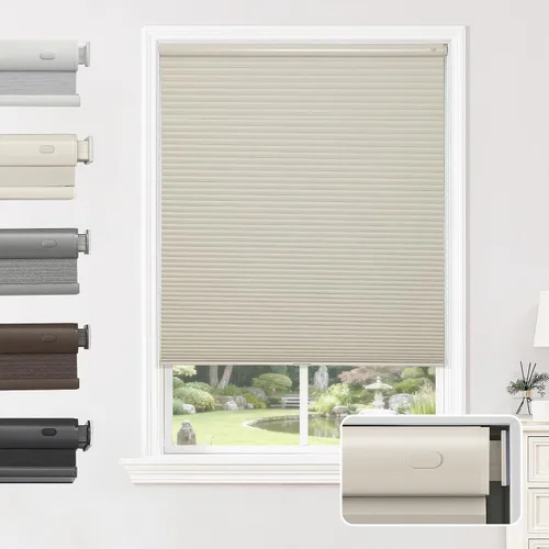 Vista 12 de Joydeco Persianas Celulares sin Cordón, Persianas Celulares Opacas para Ventanas Interiores, Persianas de Panal para Aislamiento Térmico y Reducción