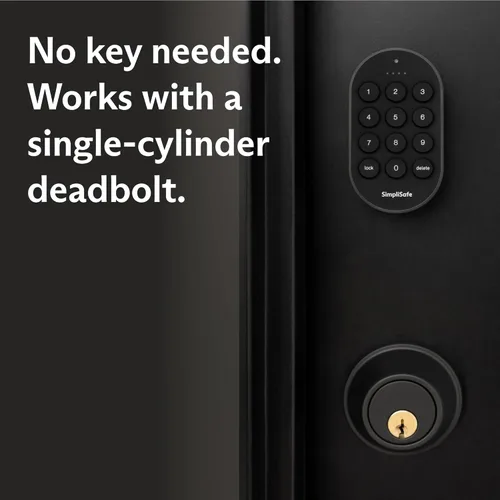 Vista 6 de SimpliSafe Smart Lock Series 2 (negro) para el sistema de seguridad del hogar Gen 3