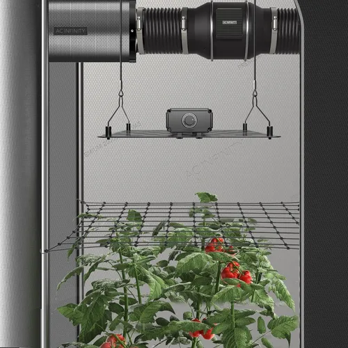 Vista 5 de AC Infinity Red de enrejado para tienda de cultivo de 2 x 2 pies, red elástica resistente con ganchos de acero, soporte hidropónico flexible