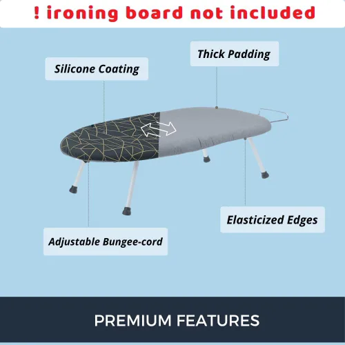 Vista 2 de SAVUK Tabla de planchar de mesa con patas plegables, tabla de planchar pequeña y pequeña con cubierta de almohadilla de algodón resistente, encimera