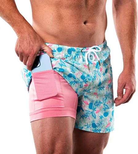 Vista 2 de Third Wave Traje de baño con forro de compresión Pantalones cortos de natación prémium de 5 pulgadas de entrepierna de secado rápido para playa