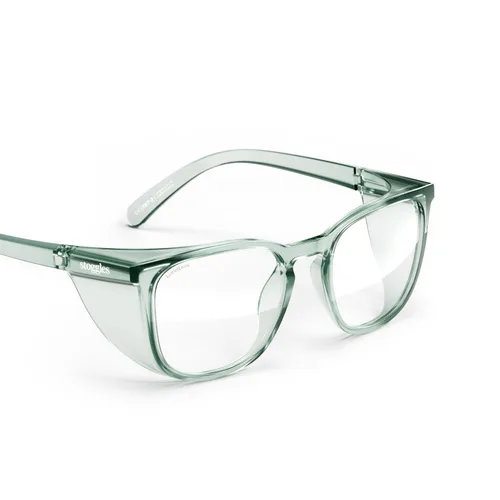 Vista 21 de Stoggles Lentes de seguridad con certificación Z87.2, diseño cuadrado, de policarbonato, ajuste pequeño, resistente a arañazos y roturas, lentes