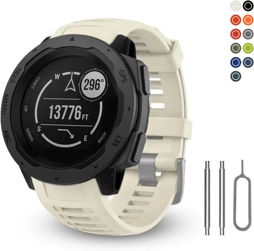 Vista 16 de Correa de repuesto para reloj Garmin Instinct, correa de silicona suave compatible con Garmin Instinct 2/Solar/Tactical