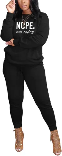 Vista 2 de HBQ Conjunto deportivo de dos piezas para mujer, casual, manga larga, con bolsillos