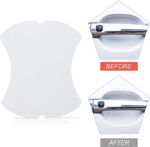 Vista 4 de Protector transparente para manija de puerta de automóvil, película protectora de arañazos para vehículos, película protectora transparente