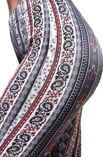 Vista 4 de Daisy Del Sol - Pantalones de yoga cómodos y elásticos de cintura alta, estilo boho de los 70 con parte inferior acampanada