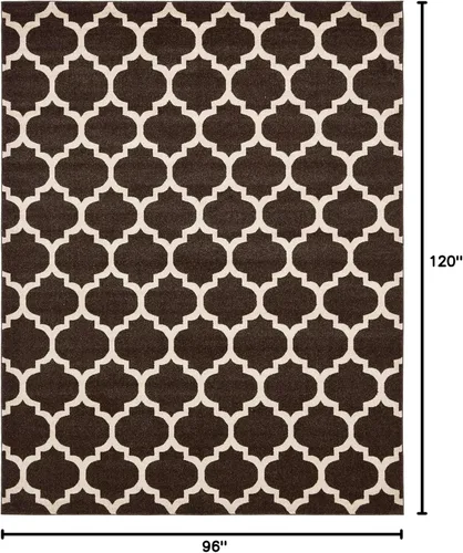 Vista 312 de Unique Loom Trellis Collection - Alfombra de área de Filadelfia, rectangular de 2 pies 2 pulgadas x 3 pies, color morado y marfil