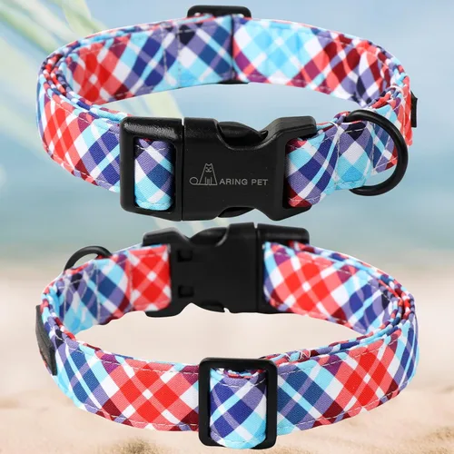 Vista 192 de Aring Pet Collar de algodón, ligero y ajustable, con hebilla de liberación rápida para perros pequeños, medianos y grandes, para cachorros, XS