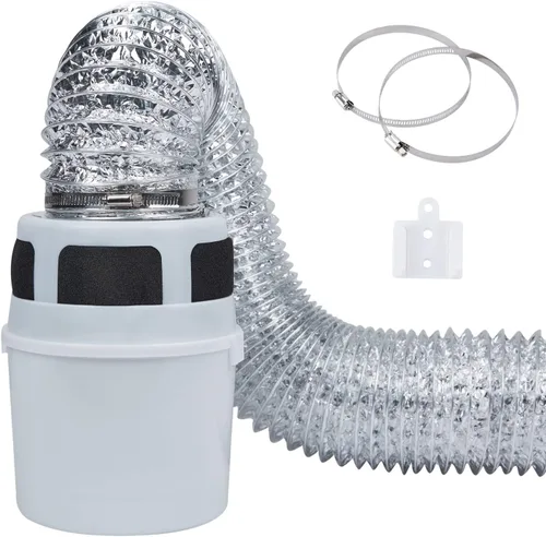 Vista 8 de VIWINVELA Kit de ventilación para secadora de interior, trampa de pelusa para secadora (caja de ventilación de secadora negra, sin conducto incluido)