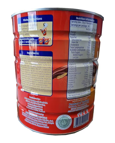 Vista 3 de Ovaltine Malt Chocolate Bebida Mezcla Bebida 42.33 oz Lata Grande - Tailandia