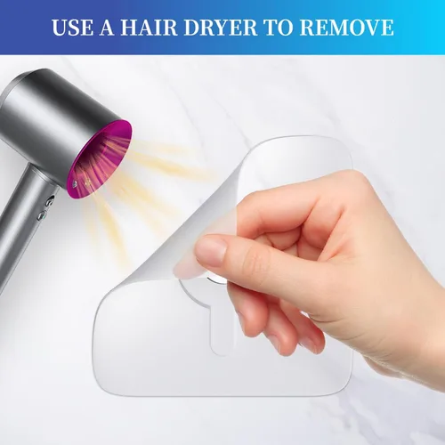 Vista 7 de Ganchos de pared sin clavos, 20 ganchos adhesivos de pared para colgar con impermeable y resistente al aceite, carga máxima de 13 libras