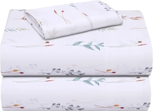Vista 18 de ZOYER Sábanas de 100 % algodón percal tamaño King, refrescantes y transpirables, duraderas, con una sensación nítida, suave y cómoda, bolsillo Rayas