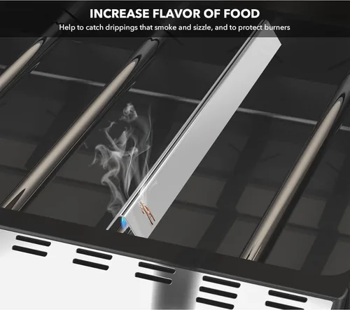 Vista 4 de Stanbroil Barras aromatizantes de 18 pulgadas para la serie Weber Summit, placa caliente de acero inoxidable para parrillas de gas Weber Summit E/S