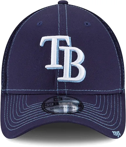 Vista 2 de New Era MLB Neo Team Color 39Thirty - Gorra elástica de ajuste flexible (as1, Alpha, s, m, Tampa Bay Rays), Azul