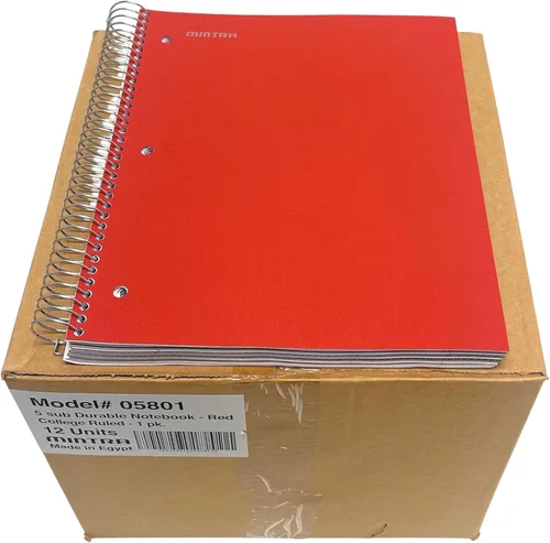 Vista 46 de Mintra Office Cuadernos de Espiral Duraderos, 5 Materias (Hielo Ártico, Rayado Universitario 1pk)