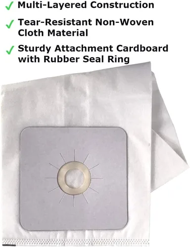 Vista 2 de Bolsas de vacío centrales de tela no tejida de alta calidad compatibles con NuTone 391, Beam, Electrolux, Kenmore, Canavac, Titan, Broan, Eureka