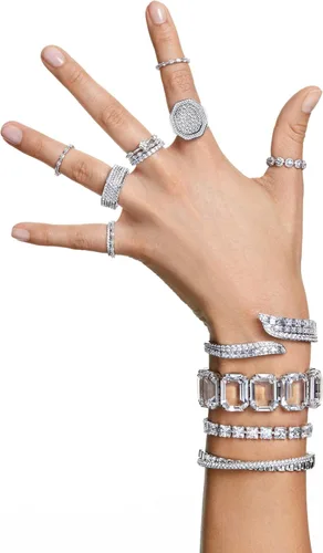 Vista 5 de Swarovski Constella - Colección de joyas de anillo de cristal con pavé, cristales transparentes