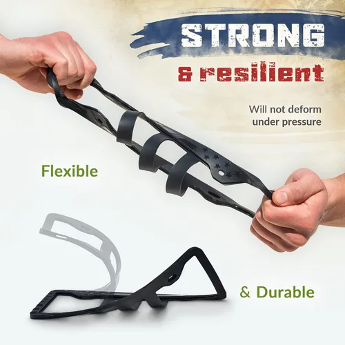 Vista 7 de TACTILIAN Marcos originales de placa de matrícula de silicona con bandera americana - Soporte de placa de matrícula con estrellas y rayas 3D tenues