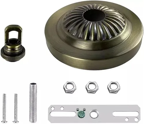 Vista 3 de U/D Kit de toldo de 5 pulgadas con accesorios de cadena de luz colgante de 6 pies, incluye accesorios de montaje para lámparas de araña o lámparas