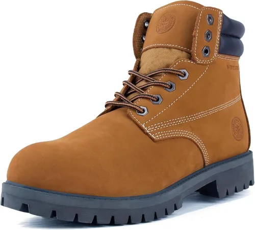 Vista 7 de Jacata Botas de Trabajo para Hombre de Cuero Resistente al Agua Bota de Trabajo de Suela de Goma Construcción Resistente al Aceite Botas