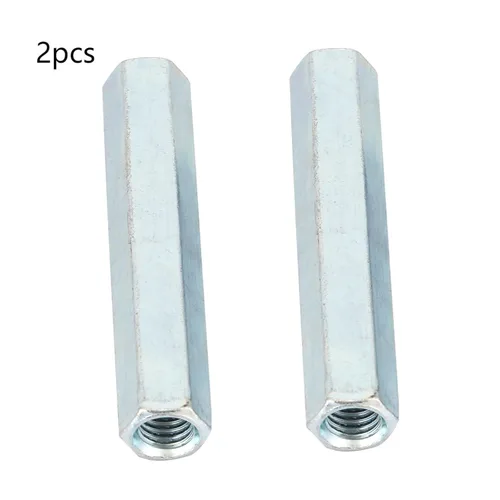 Vista 3 de Tuercas de varilla largas M8 x 66 Acoplamiento de acero al carbono Manguito hexagonal Tuerca de enfrentamiento de conexión Tornillo