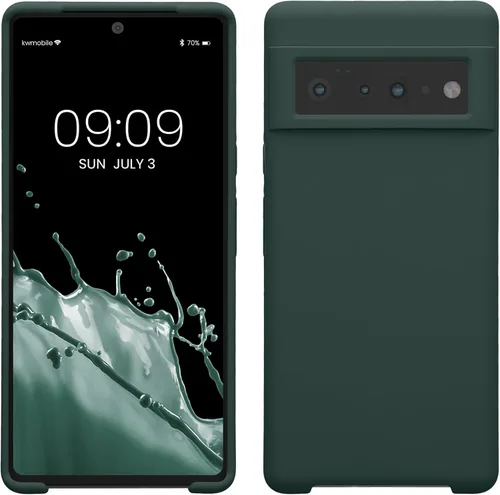 Vista 138 de kwmobile Funda Compatible con Google Pixel 6 Pro - Funda de Teléfono de Silicona TPU con Acabado Suave - Azul Caribe