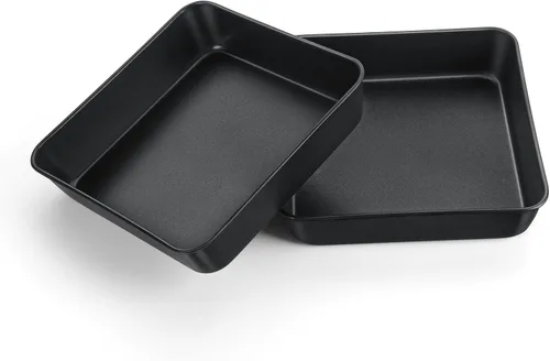 Vista 10 de TeamFar Molde cuadrado antiadherente para tartas, bandeja cuadrada de 9 pulgadas para horno, con núcleo de acero inoxidable para cocinar pasteles
