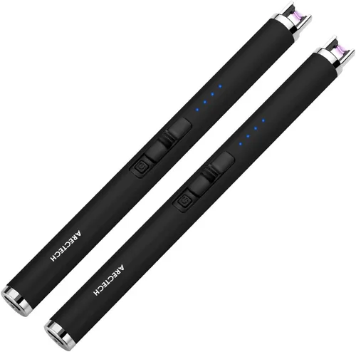 Vista 11 de ARECTECH Encendedor eléctrico recargable de plasma de arco, resistente al viento, para velas, cocina, regalo de cumpleaños para mamá, hombres, Verde