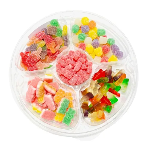 Vista 11 de NY Spice Shop Bandeja surtida de chicles – Bandeja de chicles afrutados de 2 libras – Gumballs para bufé de dulces – Bolas de chicle jugosas