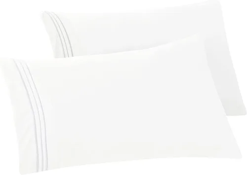 Vista 31 de Elegant Comfort Fundas de almohada sólidas de microfibra de alta calidad hotelera, tejido suave, resistente a las arrugas y a las manchas, fácil