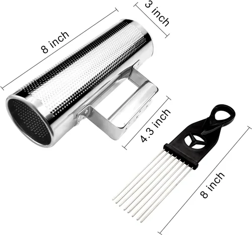 Vista 4 de EastRock Güiro Shaker de Acero Inoxidable de 8" x 3" Instrumentos Musicales de Percusión con Rascador