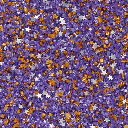 Vista 15 de Azúcar de Arena de Otoño, 120g - Chispas de azúcar comestibles naranjas, amarillas, rojas, blancas y marrones para decoraciones de horneado