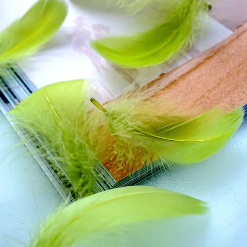 100 plumas de ganso verde militar para manualidades, plumas de ganso de colores a granel de 3 a 5 pulgadas para proyectos de manualidades,