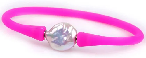 Vista 9 de GEM-Inside Big - Pulsera de joyería de perlas de 0.512 in para dama de honor, color negro, apilable, goma de silicona, elástica, perlas cultivadas