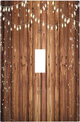 Vista 42 de Cubierta decorativa para interruptor, placa de interruptor de luz de 2 bandas, 1 placa de interruptor de luz dúplex de palanca, placas de pared GFCI