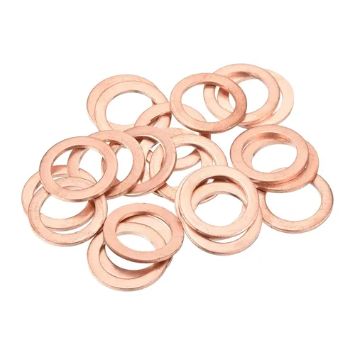 Vista 92 de MECCANIXITY - 52 piezas de arandelas planas de cobre, arandelas de sellado de anillo de trituración métricas mejoradas de cobre de 3x7x1mm