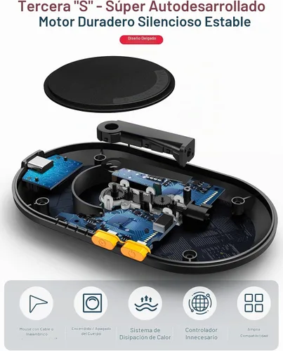 Vista 4 de Ratón mecánico indetectable, movedor de mouse ultradelgado, con temporizador de intervalo aleatorio, agitador de mouse sin conductor silenciosamente