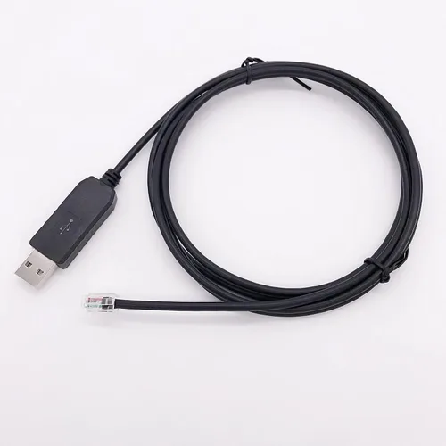 Vista 3 de Ioptron - Cable de consola de control de actualización para telescopio ecuatorial, línea de codificación Ieq30pro RS232 a 4P4C RJ9