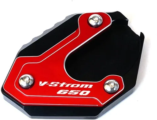Vista 9 de Almohadilla de soporte lateral de motocicleta para Suzuki V-Strom 650/XT V-Strom 650 DL650 2004-2022 2021 motocicleta CNC Kickstand pie lateral 17