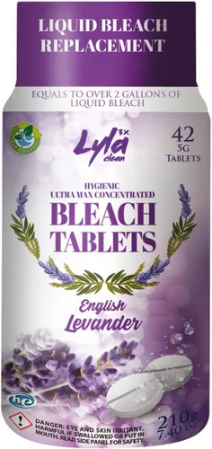 Vista 9 de Ultra Max Bleach Tabletas para lavandería y limpieza. 42 tabletas de 7.4 onzas sin fosfato que reemplaza el blanqueador líquido (camelia)