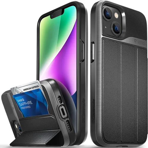 Vista 20 de VENA vCommute - Funda tipo cartera compatible con Apple iPhone 14 (6.1 pulgadas) (protección contra caídas de grado militar), funda de cuero
