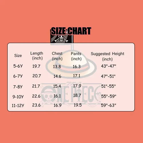 Vista 6 de Luffy - Disfraz de Halloween con sombrero de paja, 5-11 años