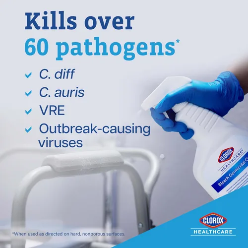 Vista 2 de Clorox Healthcare Bleach - Recambio de limpiador germicida, 128 onzas líquidas (el paquete puede variar)