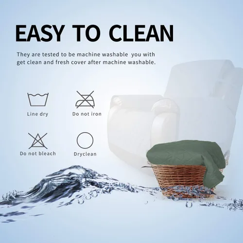 Vista 279 de Easy-Going - Funda reversible para sofá reclinable, resistente al agua, protector de muebles con correas elásticas, para mascotas y niños